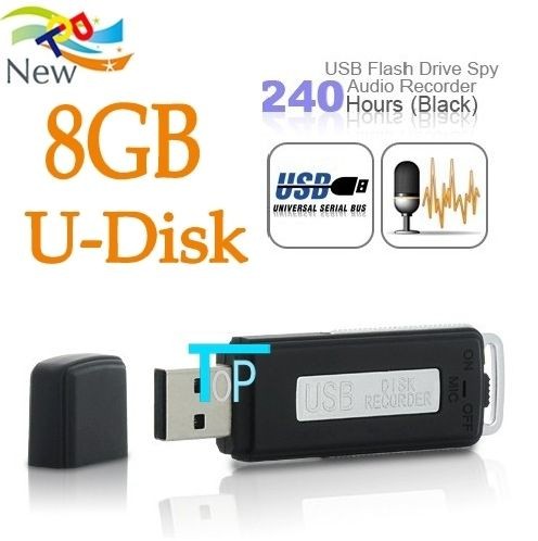 8GB Mini SPY USB Digital Pen Recording Voice Recorder Black 8G
