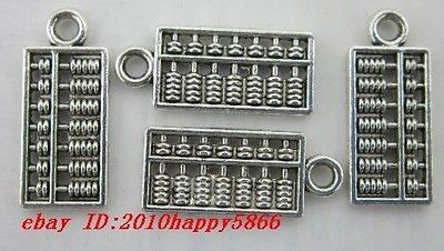   60pcs auspicious Tibet silver Old calculator abacus charms pendant