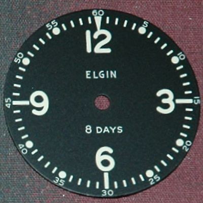 Dial 6ea Elgin A 11 Grade 690 Dials For 2 1/4 Inch Aircraft Clock