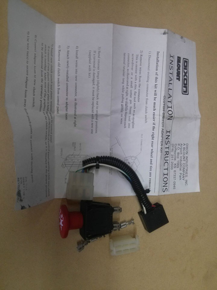 NEW OEM DIXON/ HUSQVARNA CLUTCH SWITCH PART # 7332 OR 539116425