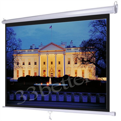 120 Electric Motorised TV Movie Projector Screen 169 HD 3D 