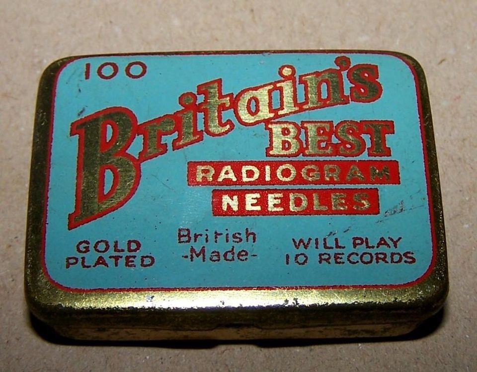 Rare ANTIQUE Gramophone NEEDLE Tin BRITAINS BEST Needles