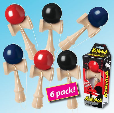  ON  Deluxe Wooden KENDAMA ~ 6 pack U.S.A. Shipper