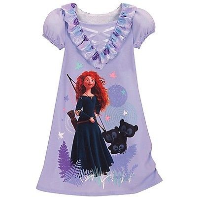 BRAVE MERIDA Disney Nightgown NEW   Sz 4 5/6 7/8 Girls Pajamas 