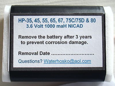 Hewlett Packard Calculator Battery Pack HP 35, 45, 55, 65, 67, 75C 