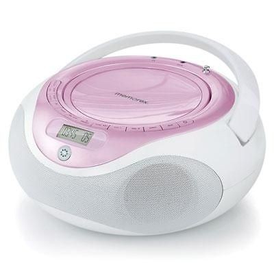 Memorex 00675 CD Boombox AM/FM Tuner Pink