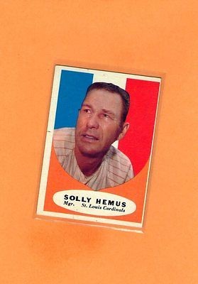 1961 TOPPS SOLLY HEMUS #139 CARDINALS EXMT *13623