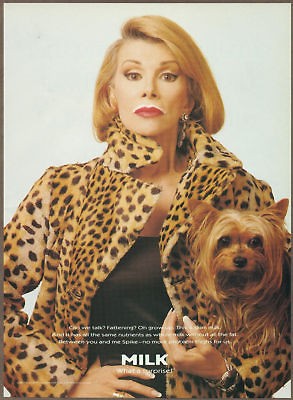 Joan Rivers 1995 Got Milk print ad / magazine advertisement, Free 