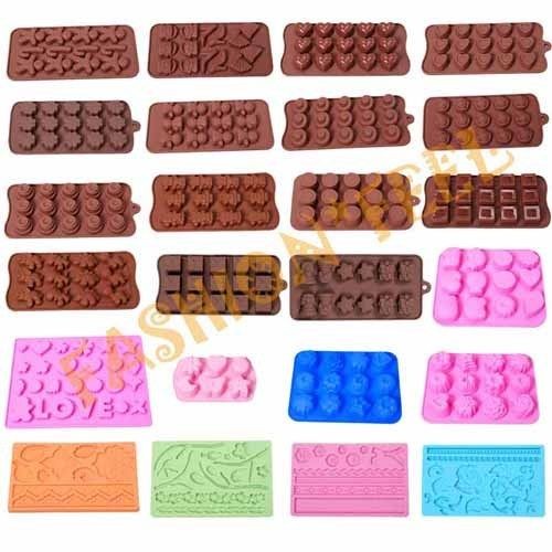 Xmas Silicone Mold 24 Styles Chocolate Muffin Jello Ice Cake Mould 