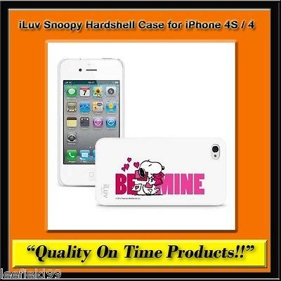 New iLuv iPhone 4 Hardshell Case Snoopy Peanuts White Cover Skin 