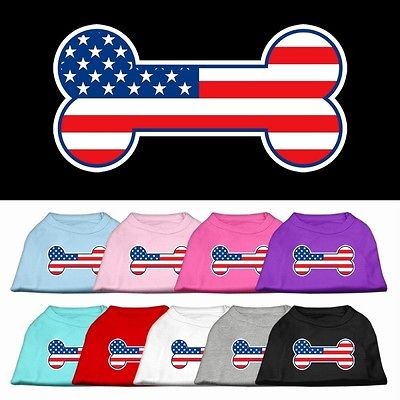   Puppy American Flag Olympic Games Bone Clothes Shirt Apparel Pajamas