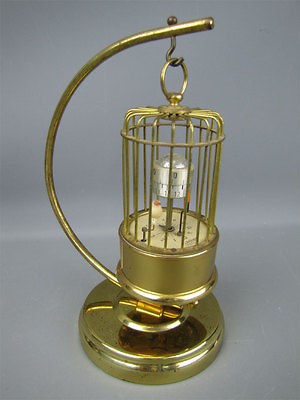 Rare Antique Caged Bird Alarm Clock by KAISER Germany