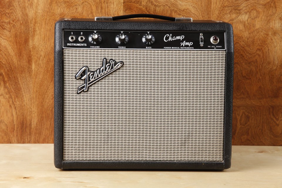 Vintage 1967 Fender Blackface Champ Amp Tube Amplifier guitar