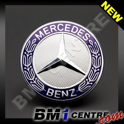 OEM BENZ FLAT HOOD BONNET EMBLEM W124 E CLASS W126 W140 S CLASS CAR 