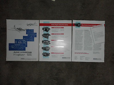 AVCO Lycoming Aircraft Engine Sales Brochure Literatrue Piece Sheet Ad 