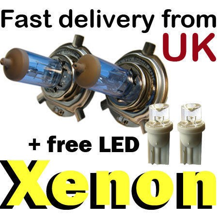 XENON Bulbs 60/55W HI Lo Beam Bulbs H4 FIAT Panda