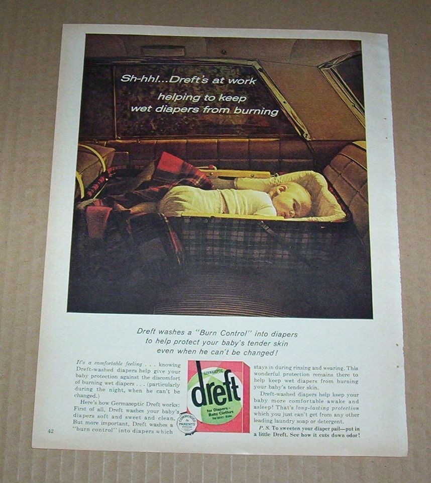 1964 ad page   Dreft Baby diaper laundry soap detergent PRINT 