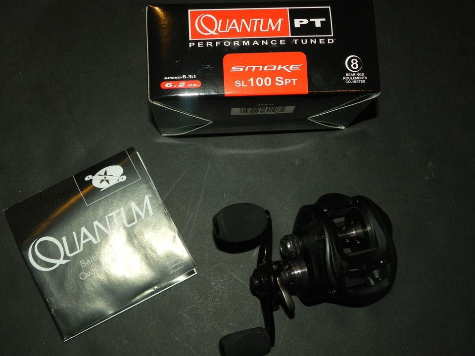 Quantum PT Smoke SL100 SPT RH Baitcast Reel 6.31, NIB