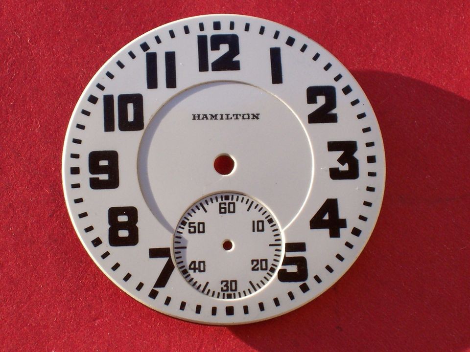 Hamilton 16s Factory Original Railroad Boxcar dial for 992 / 992E 