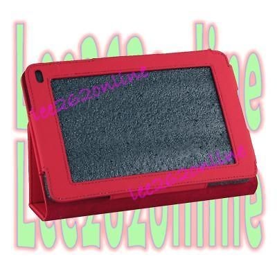 Red PU Leather Folio Stand Case Cover Holder For Huawei MediaPad 7 