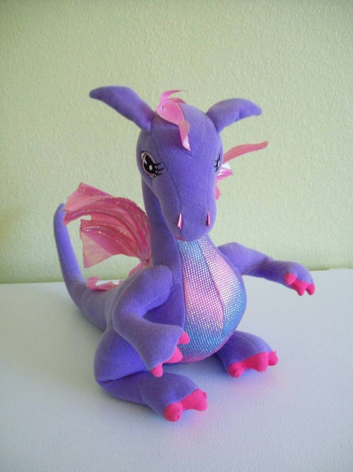 Barbie Rapunzel Plush Dragon Talking Penelope Stuffed Toy Large 2002