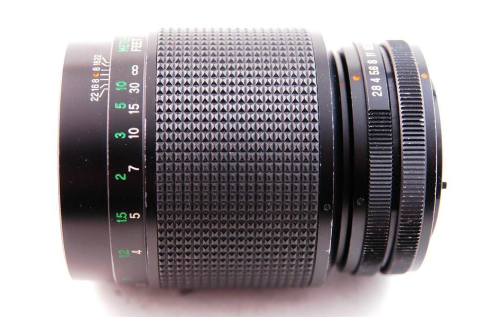 Vivitar 90mm f2.8 auto tele Macro lens, Canon FD fit, 11 magnif.