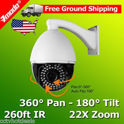 ZMODO 22X Outdoor Dome 260ft IR Pan Tilt Zoom PTZ Security 