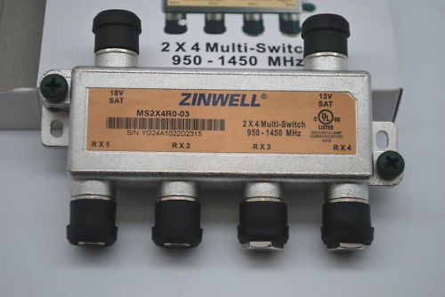 ZINWELL 2x4 SATELLITE Multi Switch 4 OUTPUTS MS2X4R0 03