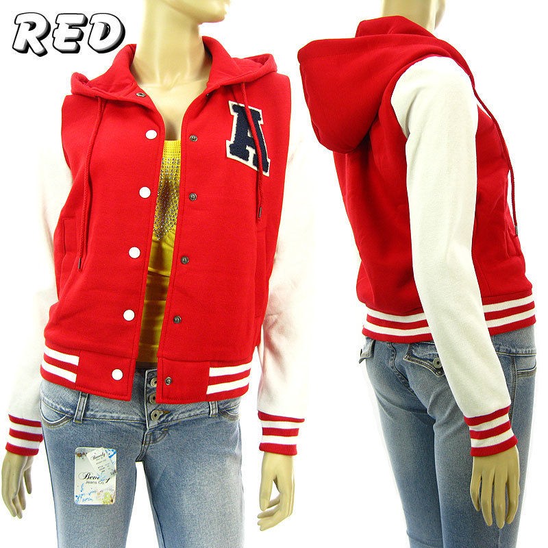   Womens Ladies Varsity Baseball Jacket Letter A Casual Jacket