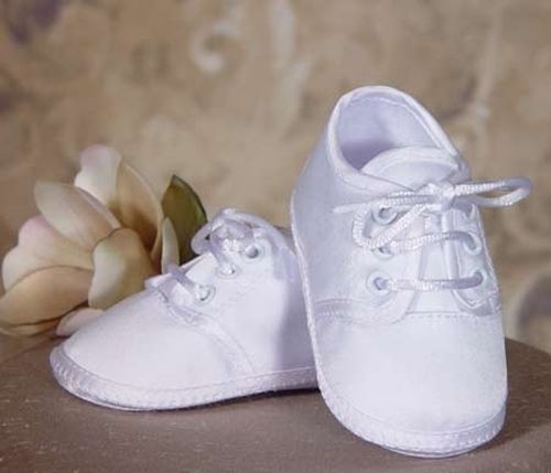   Boys White Christening Baptism Shoes Booties Satin NB 6wks 3m 6m 12m