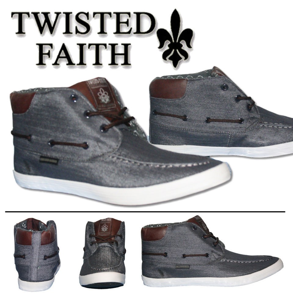   FAITH HIGH TOP HI PUMPS TONIC LOGO PLIMSOLLS CANVAS DESIGNER BOOTS