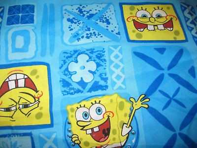 821 FABRIC 2005 VIACOM SPONGE BOB 4 QUILTS,CURTAIN​S