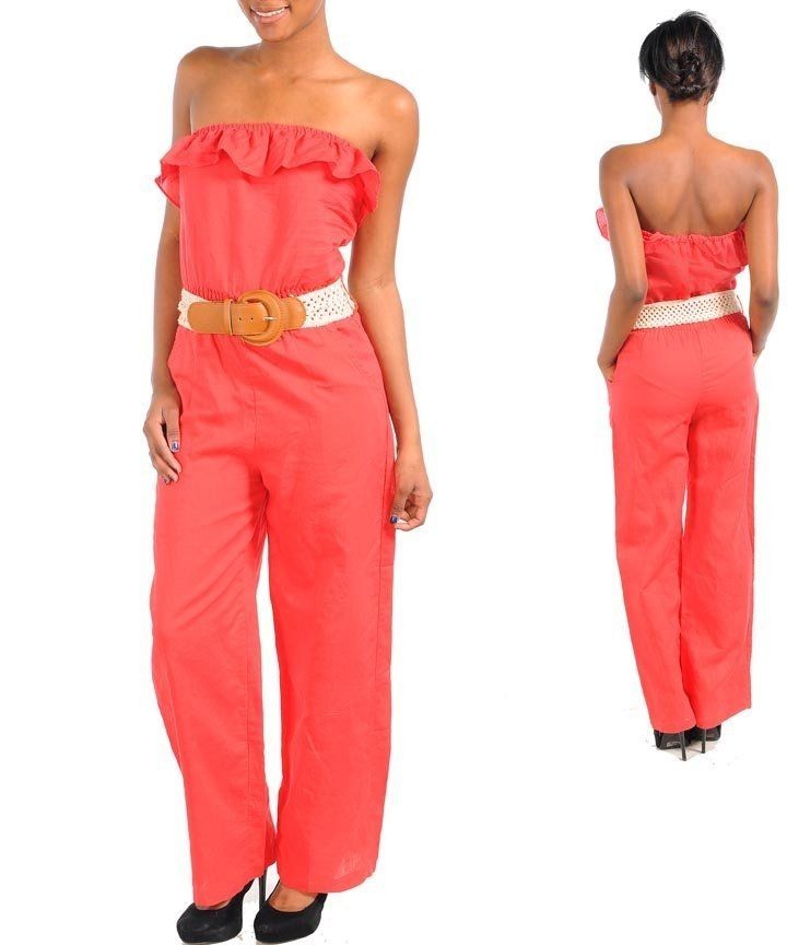 sexy ruffle jumpsuits