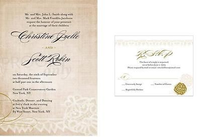 Personalized/C​ustomized Wedding Stationery VINTAGE LACE Invitation 