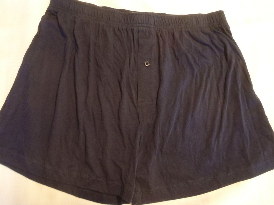 STAFFORD Essentials Mens Large Navy Cotton Boxer Underwear NWOT