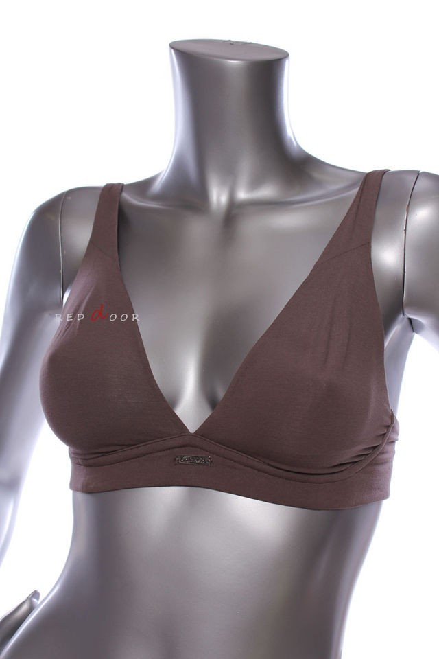   Tag CALVIN KLEIN Women Wire Free Mold Free Cotton Mastectomy BRA Brown