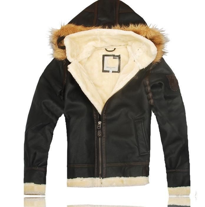 mens shearling coat in Coats & Jackets