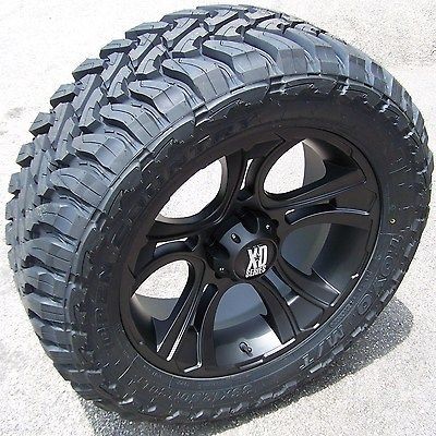 20 BLACK XD CRANK 33X12.50X20 TOYO OPENCOUNTRY M/T CHEVY GMC SIERRA 