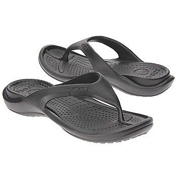 Crocs Athens Black Croslite Unisex Thong Sandals (See Sizes)