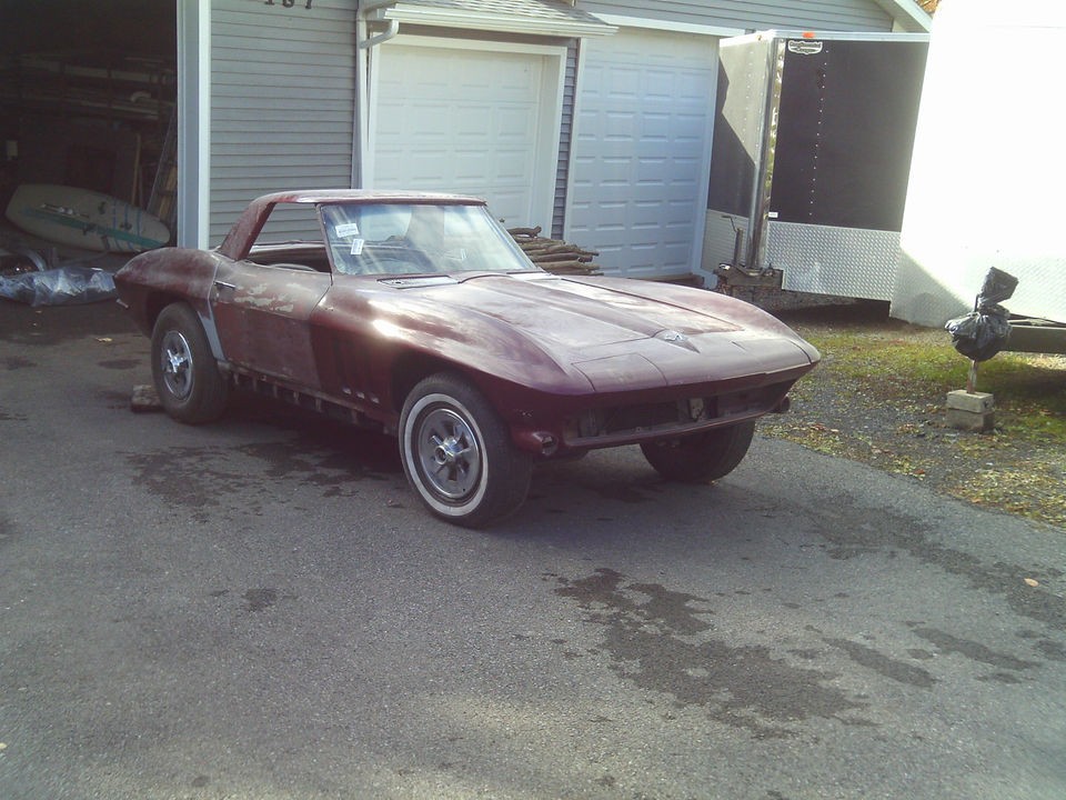 Chevrolet  Corvette Milano Maroon 1965 Corvette Convertible Project 