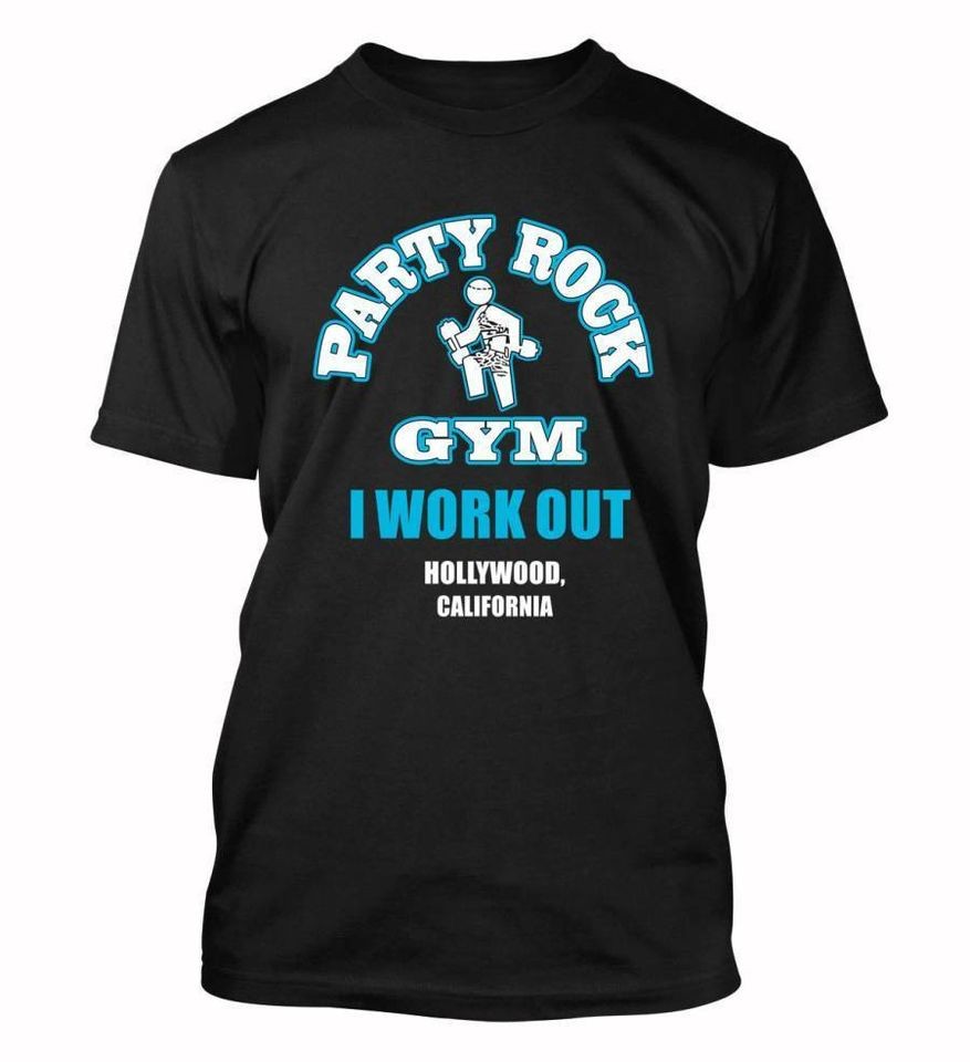 LMFAO Party Rock Gym Work Out shirts Everyday shufflin Halloween 