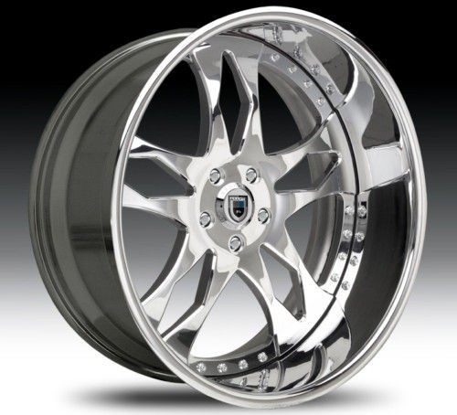 26 Asanti AF129 Chrome Wheels Rims 2 Piece