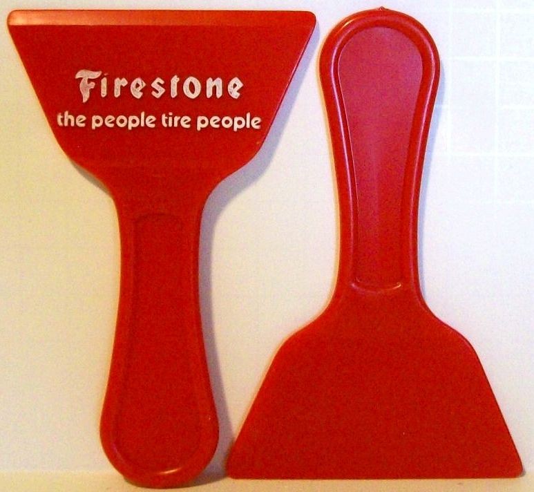 1950s FIRESTONE TIRE PEOPLE ADVERTISING ICE SCRAPER