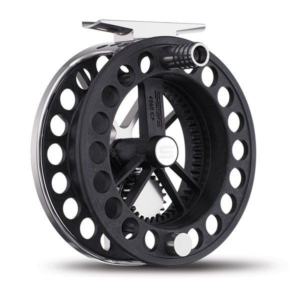 NEW SAGE 4540CF 4/5WT FLY REEL, PLATINUM/BLACK   