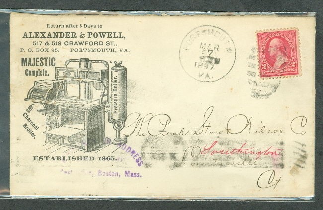 1897, Majestic Complete Stove ad cover Portsmouth VA