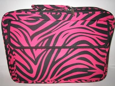 NEW FUCHSIA ZEBRA 17 INCH LAPTOP CASE BAG WITH STRAP