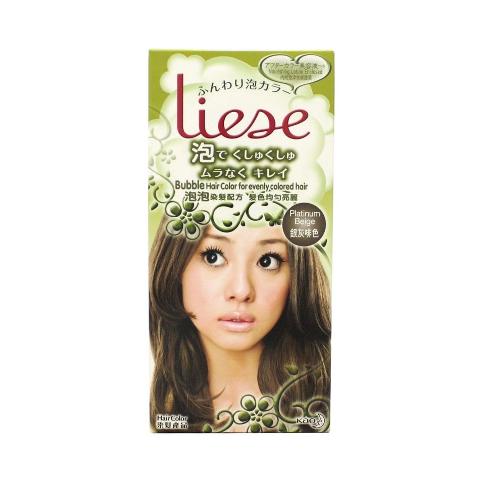 Kao Liese Bubble Hair Dye Hair Color ( Platinum Beige) New 1pc