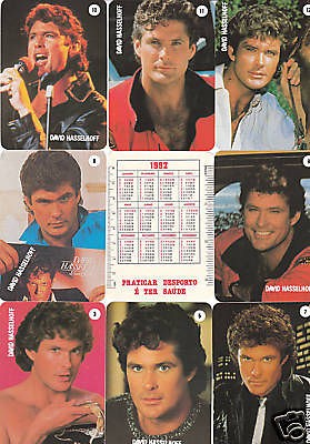 DAVID HASSELHOFF 1992 PORUGAL IMPORT CALENDAR SET