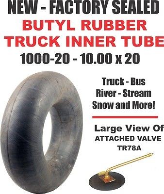 New Factory Sealed 10.00 20 10.00x20 1000 20 Truck Inner Tube 