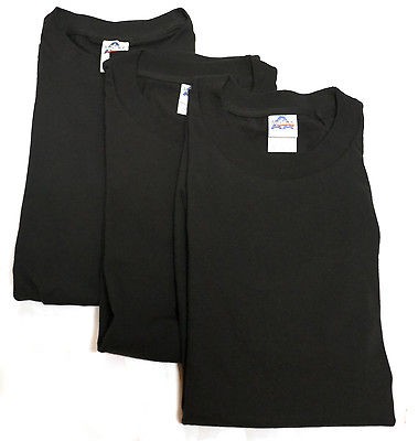 PC AAA PLAIN BLACK T SHIRT ALSTYLE APPAREL LOT OF 3 T SHIRTS S M L 